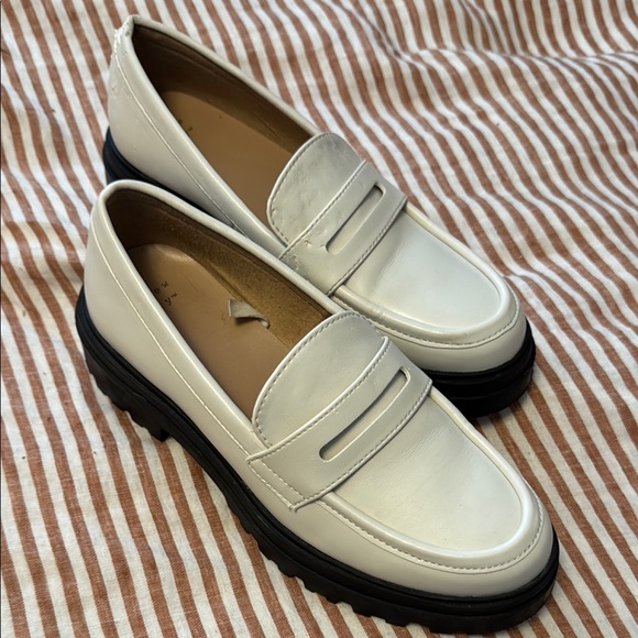 Women's White Loafers - Picture 1 of 6